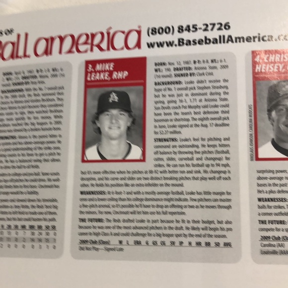 AUTOGRAPHED: 2010 inaugural season Az Cincinnati Reds signed by Leake & Woods - Picture 15 of 16